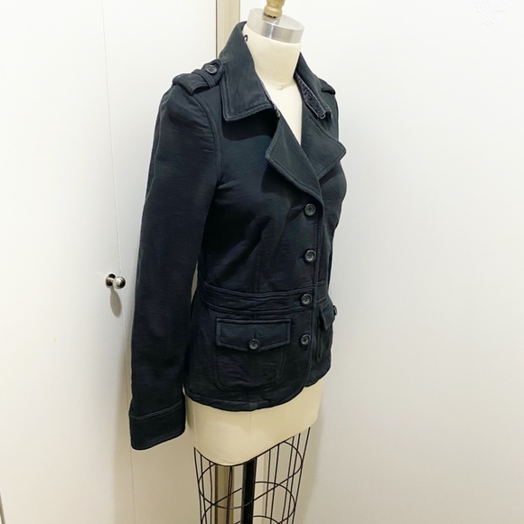 Beautifully Tailored EDC Convertible Blazer Jacket with Epaulettes Navy S - Picture 10 of 13